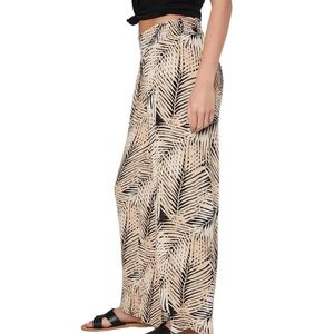 Billabong Wandering Soul Flyaway Wide Leg Palm Print Pants